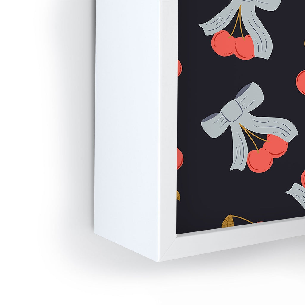 Jennifer Labre Cherries and Bows Framed Mini Art Print