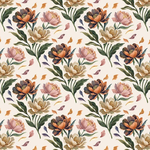 Marta Barragan Camarasa Hand Painted Peony Florals Shower Curtain