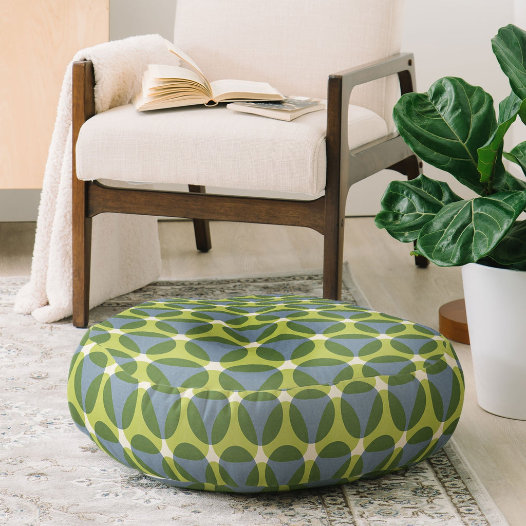 Marta Barragan Camarasa Stylish Retro Circle Floor Pillow Round