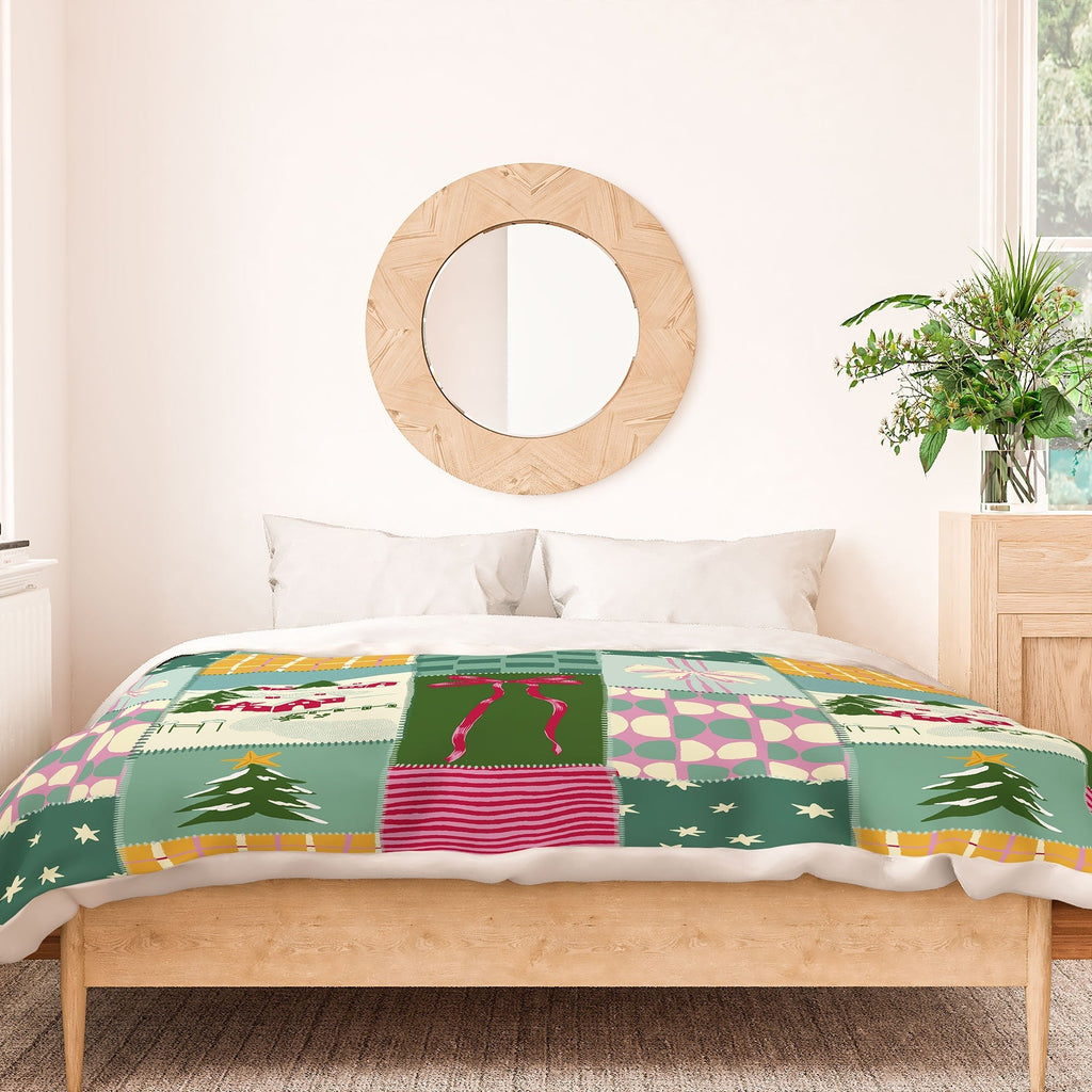 LouBruzzoni Cozy Christmas Patchwork Duvet Cover