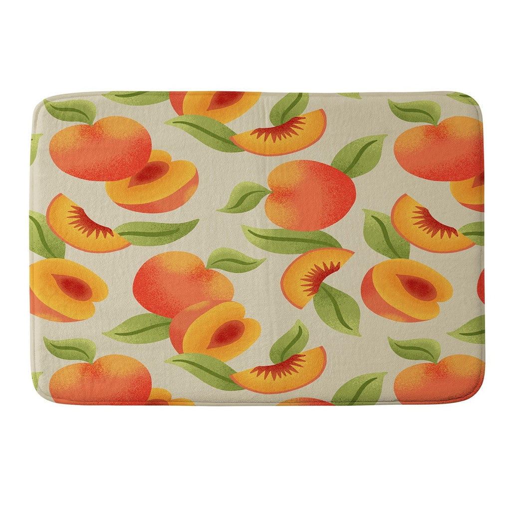 Jessica Molina Peach Pattern Memory Foam Bath Mat