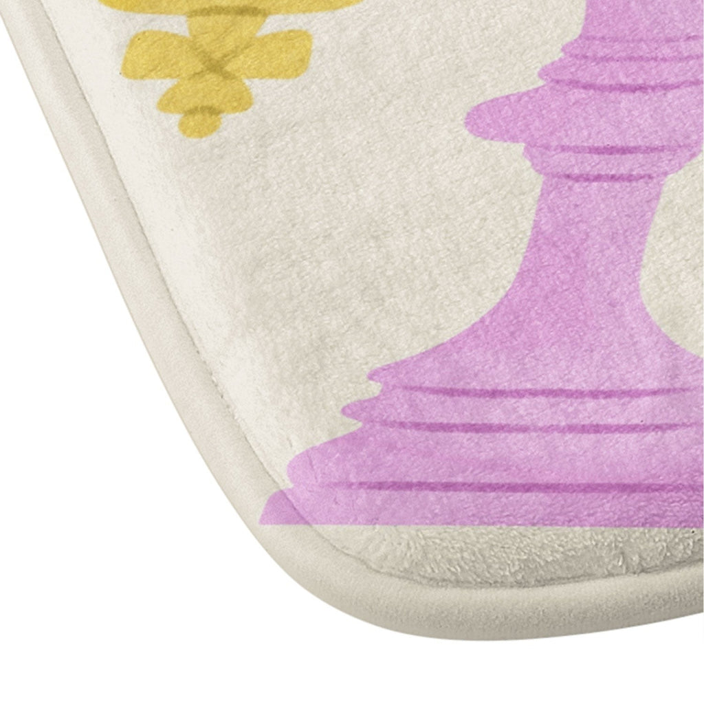 Design by Spark Chess Game Pieces Memory Foam Bath Mat