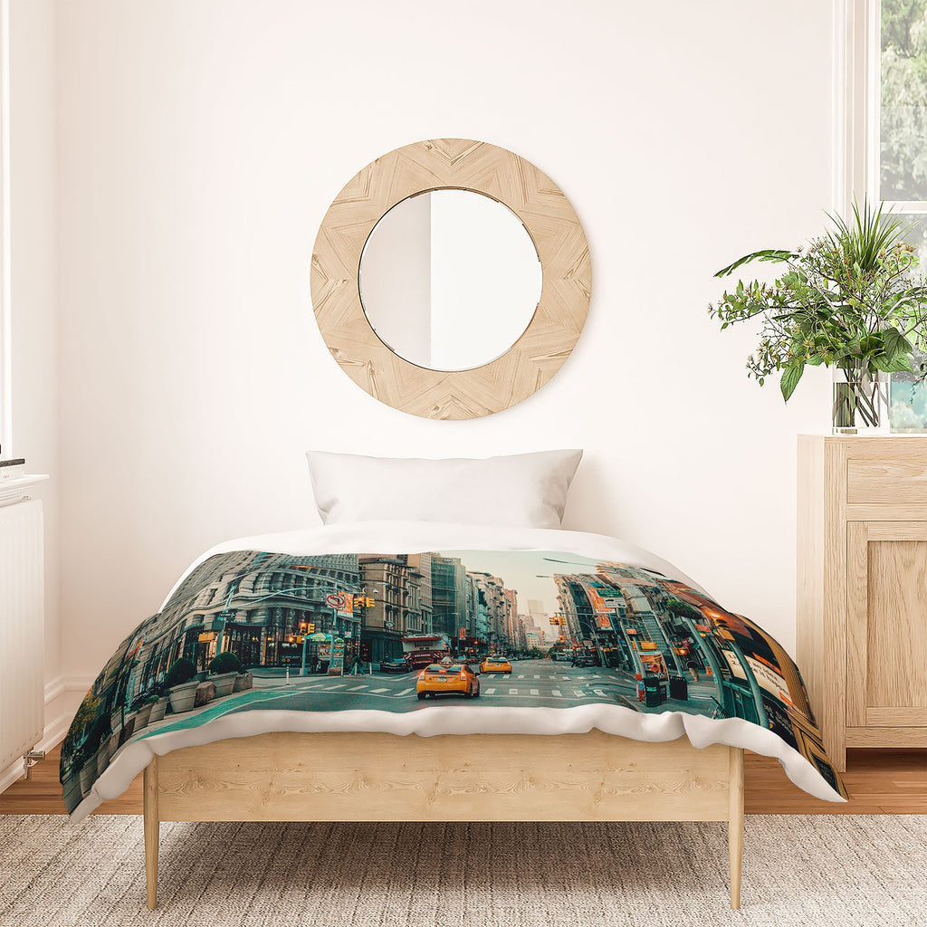 Eye Poetry Photography Flatiron at Sunrise NYC Duvet Cover