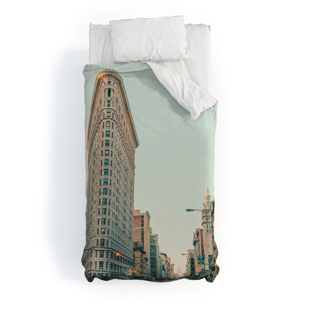 Eye Poetry Photography Flatiron at Sunrise NYC Duvet Cover