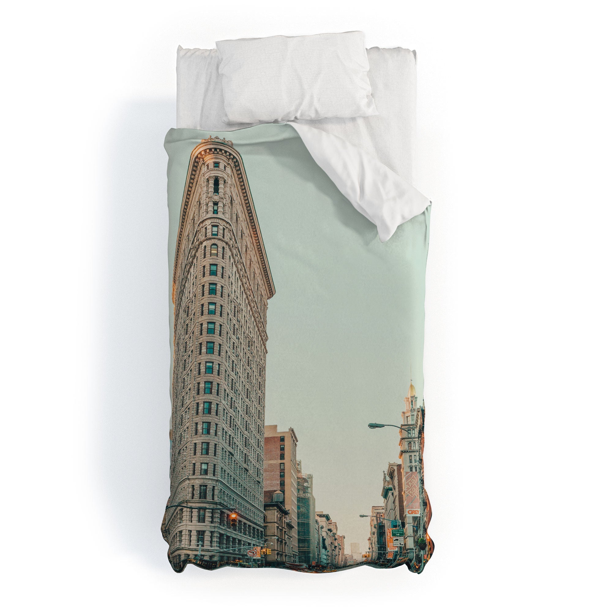 Eye Poetry Photography Flatiron at Sunrise NYC Duvet Cover