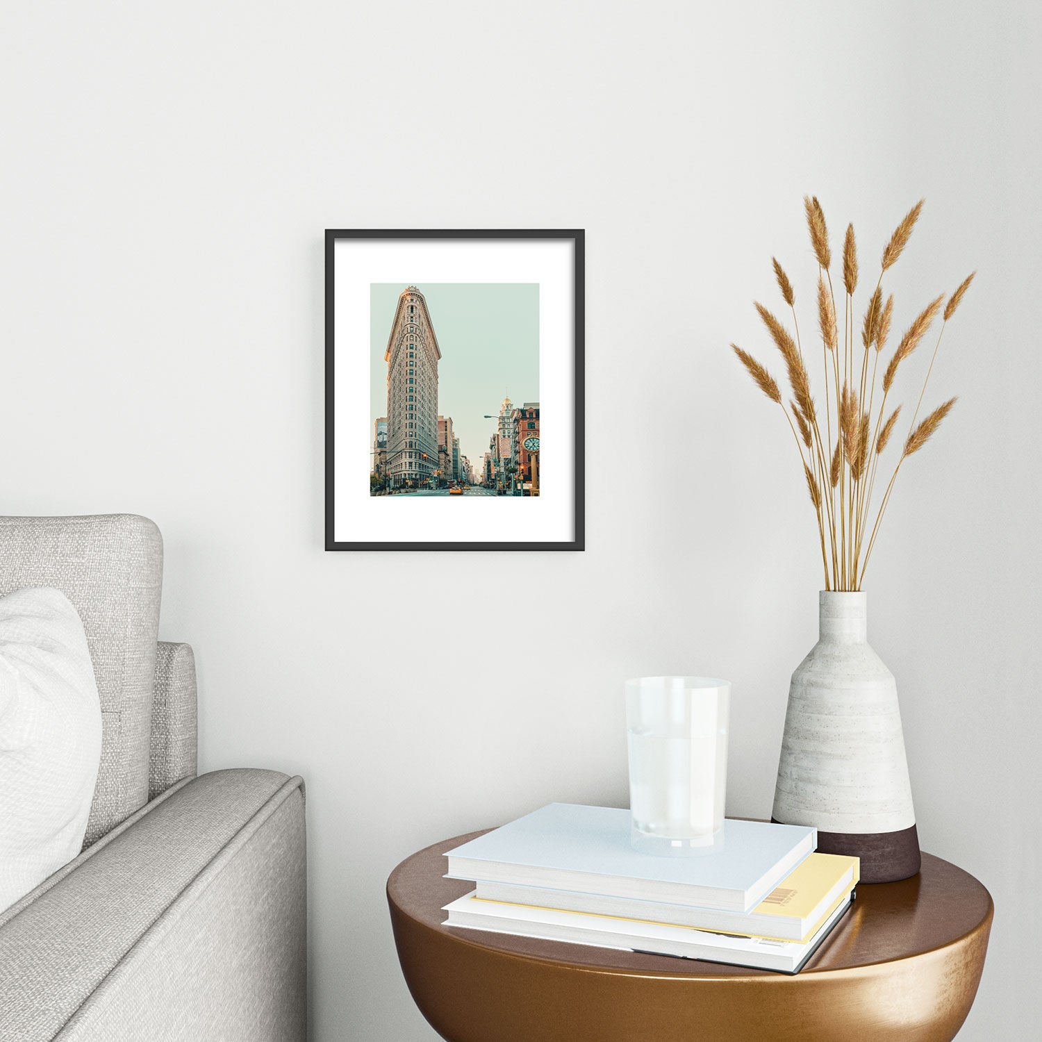 Eye Poetry Photography Flatiron at Sunrise NYC Metal Framed Art Print