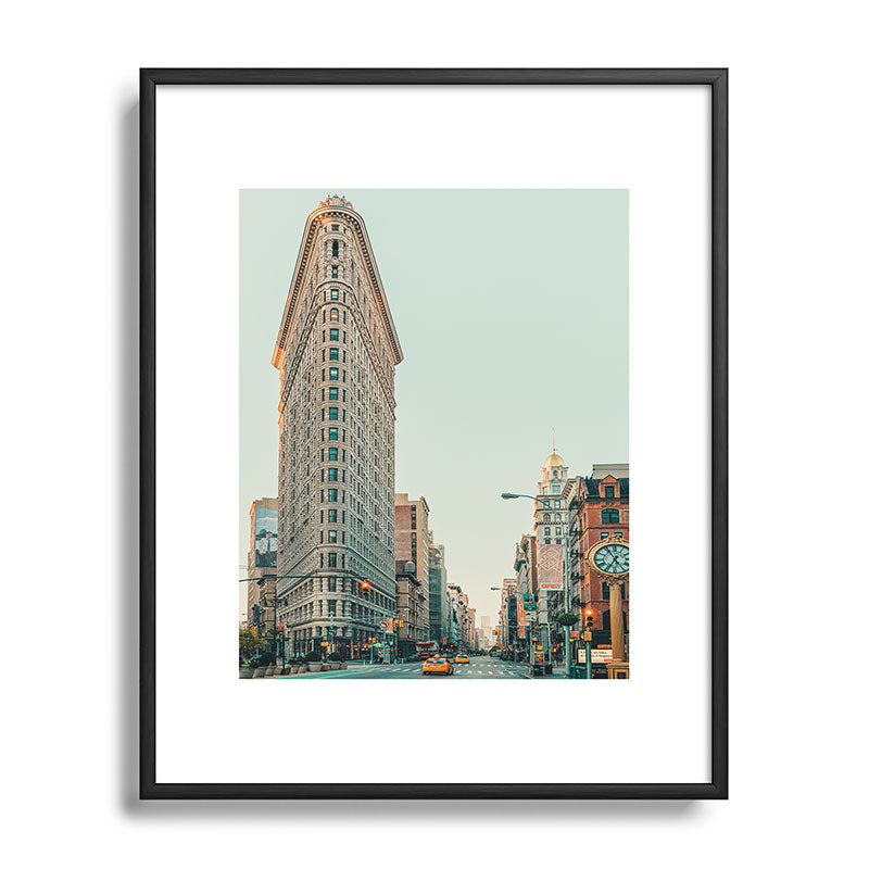 Eye Poetry Photography Flatiron at Sunrise NYC Metal Framed Art Print