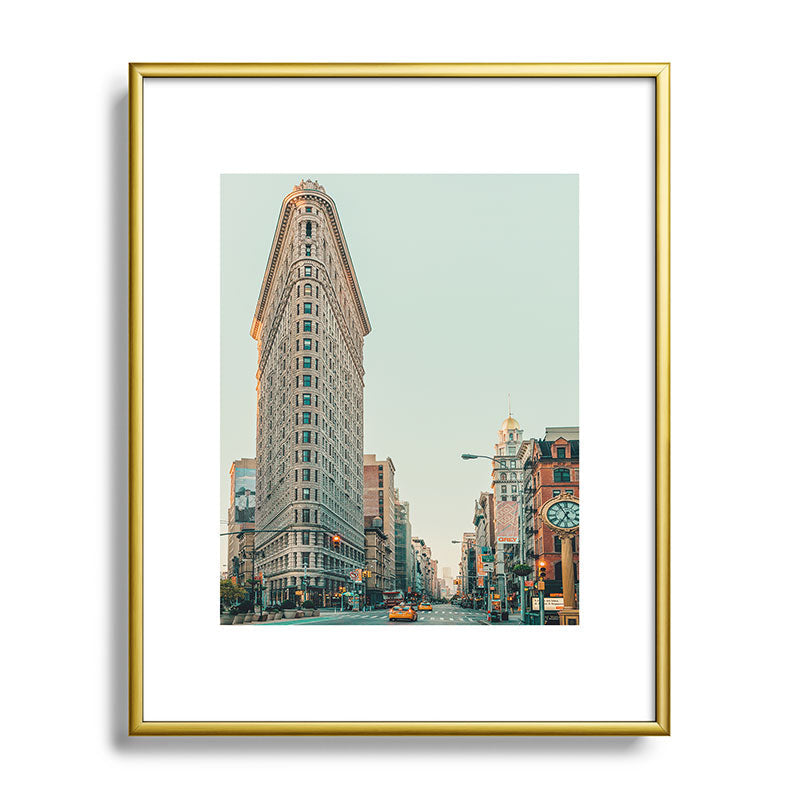 Eye Poetry Photography Flatiron at Sunrise NYC Metal Framed Art Print