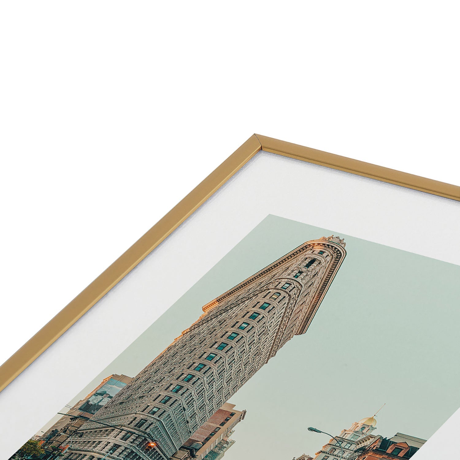 Eye Poetry Photography Flatiron at Sunrise NYC Metal Framed Art Print