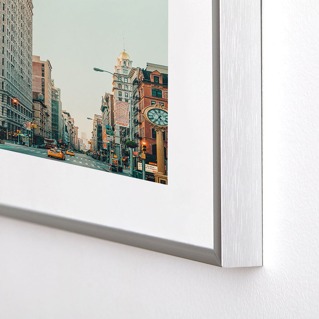 Eye Poetry Photography Flatiron at Sunrise NYC Metal Framed Art Print