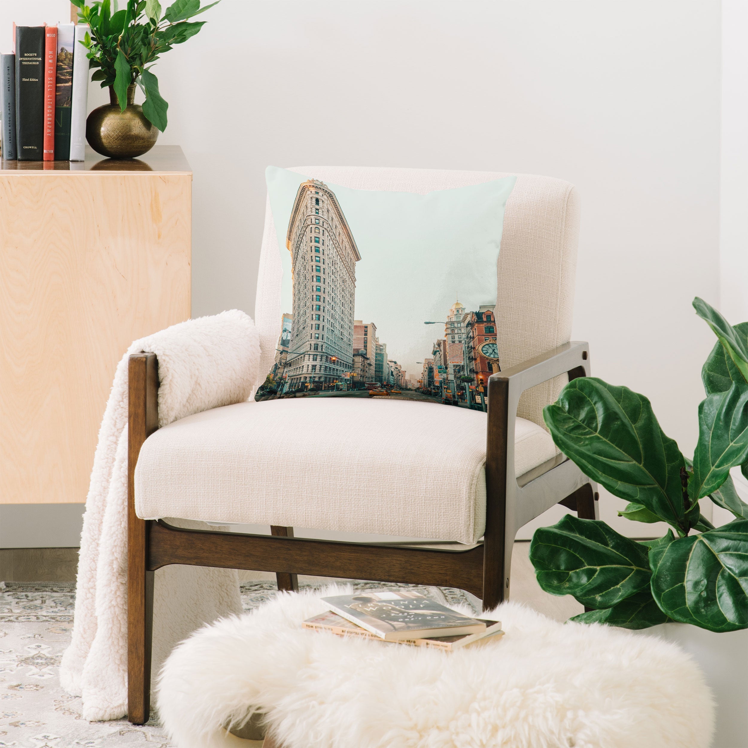 Eye Poetry Photography Flatiron at Sunrise NYC Throw Pillow