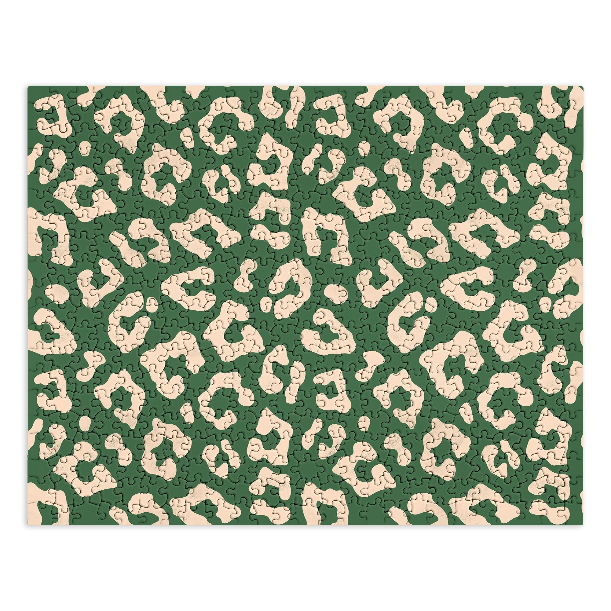 Avenie BR Cheetah Print In Green Puzzle