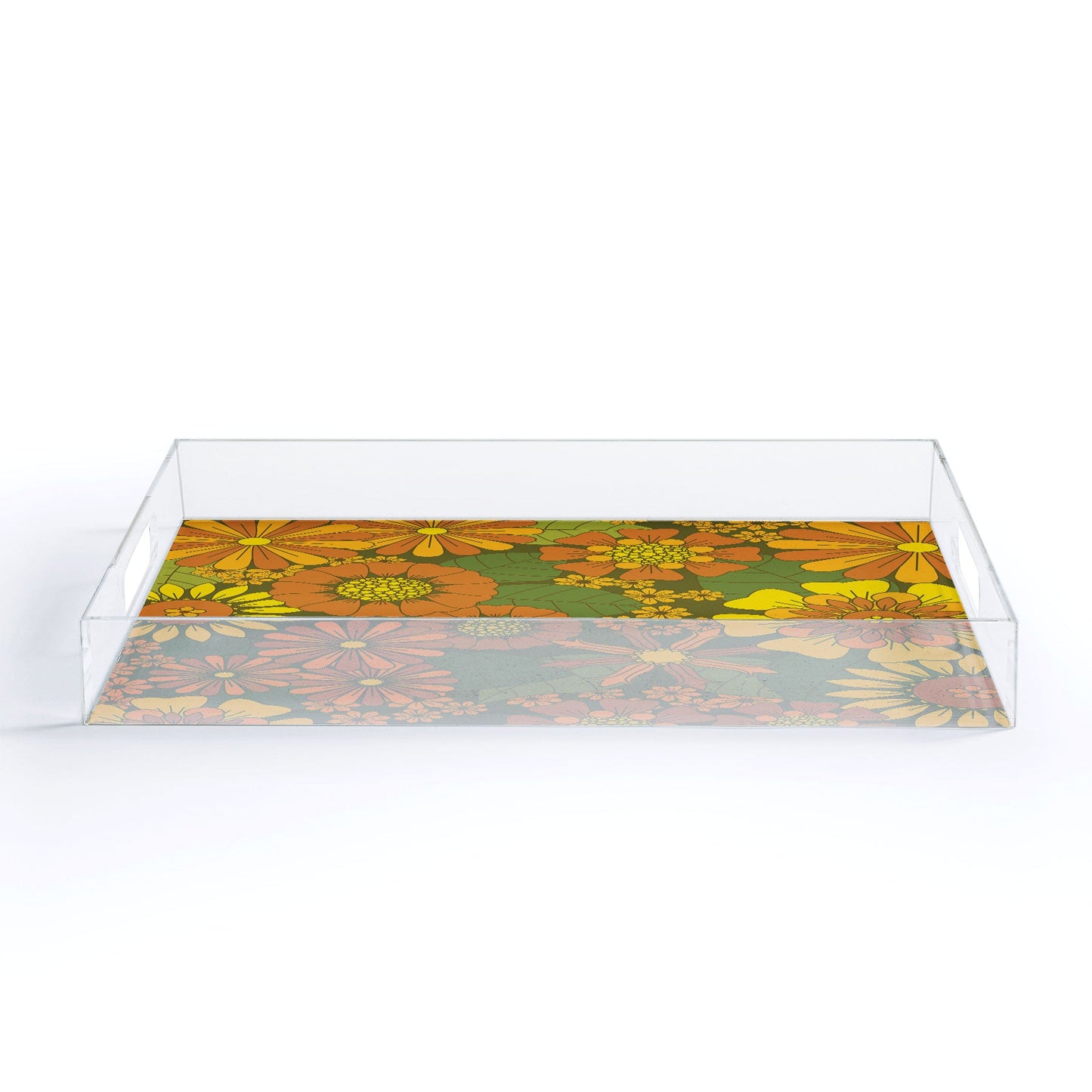 Eyestigmatic Design Orange Brown Yellow and Green Acrylic Tray