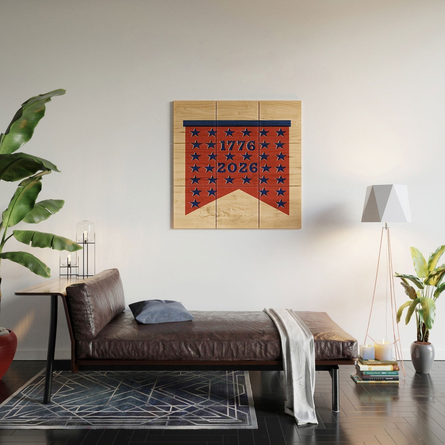 DENY Designs Star Banner Wood Wall Mural