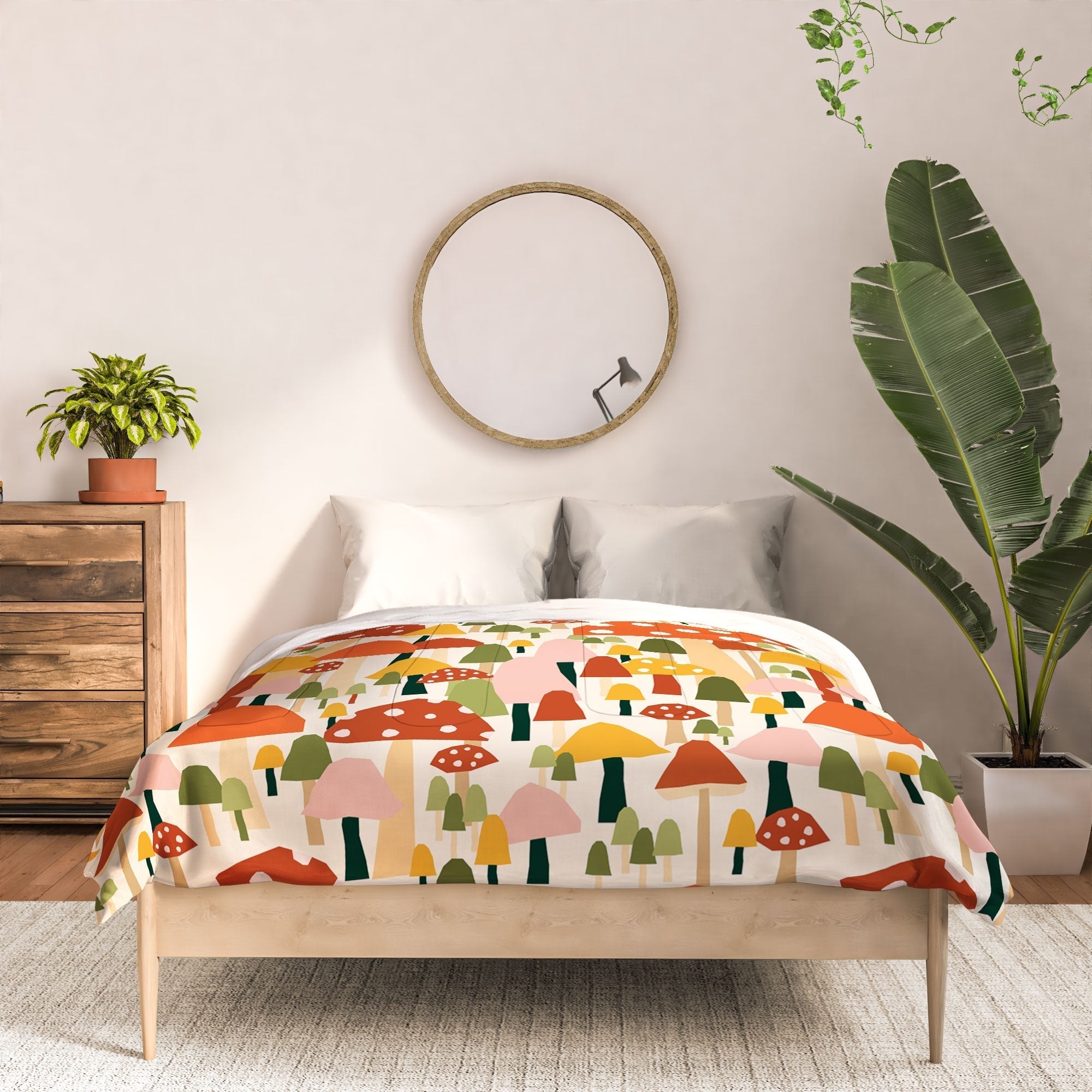 Valeria Frustaci autumnal mushrooms Comforter