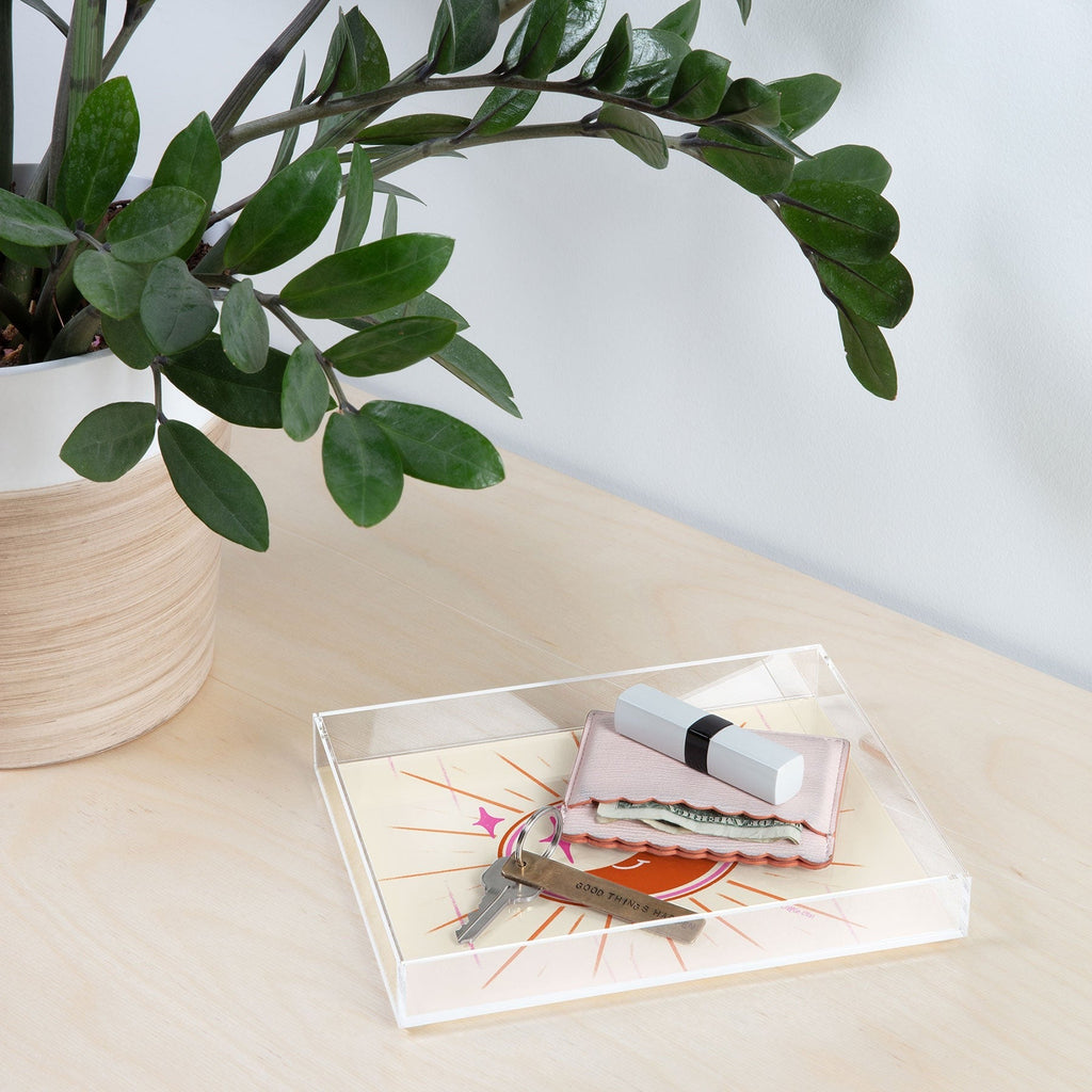 Little Om Celestial Moon cream Acrylic Tray
