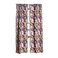 Ninola Design Botanic Retreat Ombre Abstract Watercolor Flowers Pink gold Blackout Window Curtain