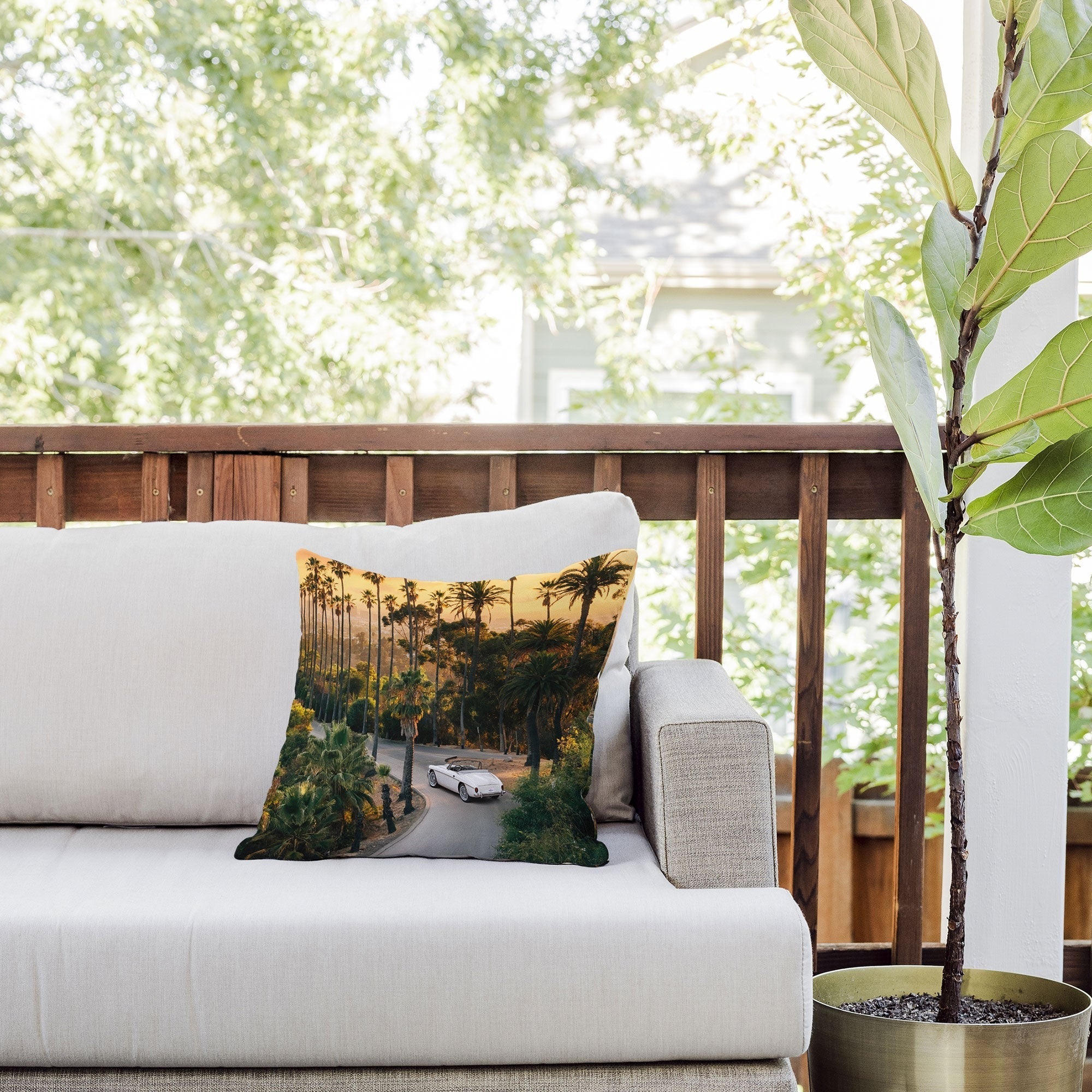 Gal Design Sunset Blvd Outdoor Throw Pillow