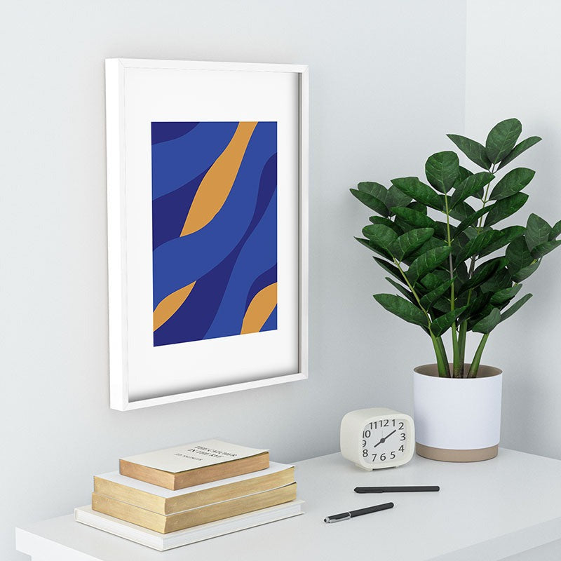 Camilla Foss Pebbles in Stream Recessed Framing Rectangle