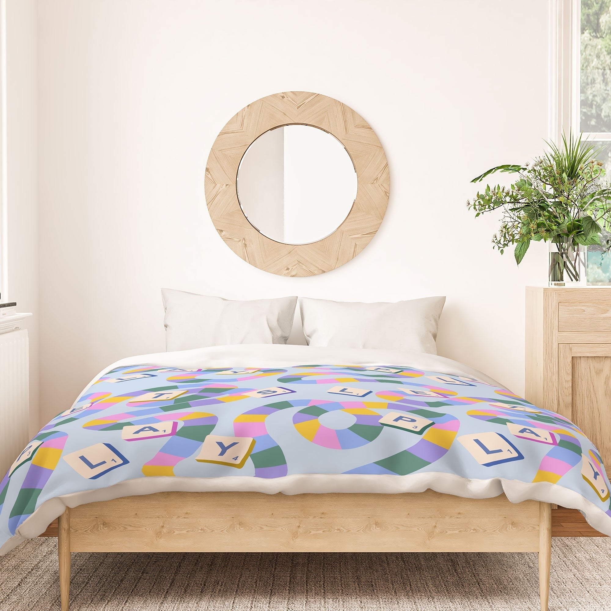 Design by Spark Scrabble Board Game Night Duvet Cover