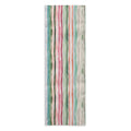Ninola Design Botanic Retreat Watercolor Stripes Green Orange Red Yoga Towel
