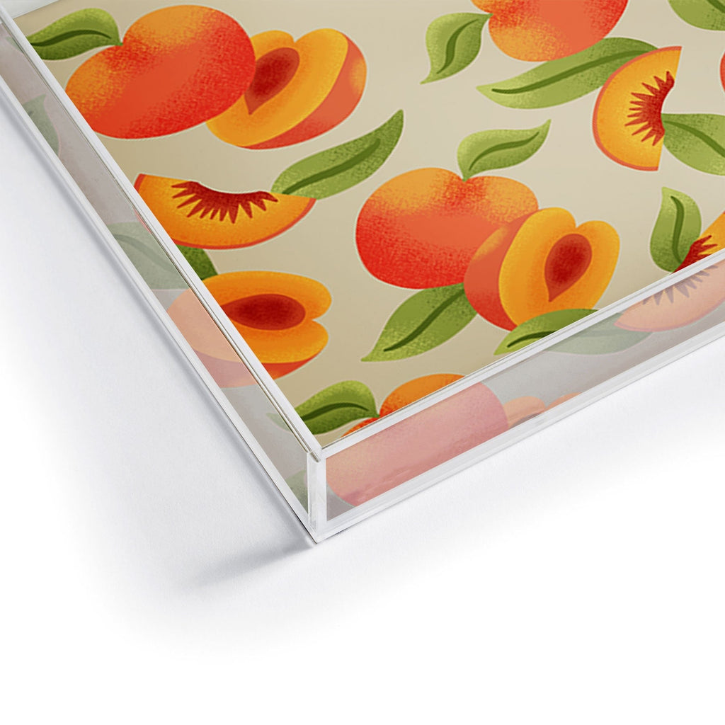 Jessica Molina Peach Pattern Acrylic Tray