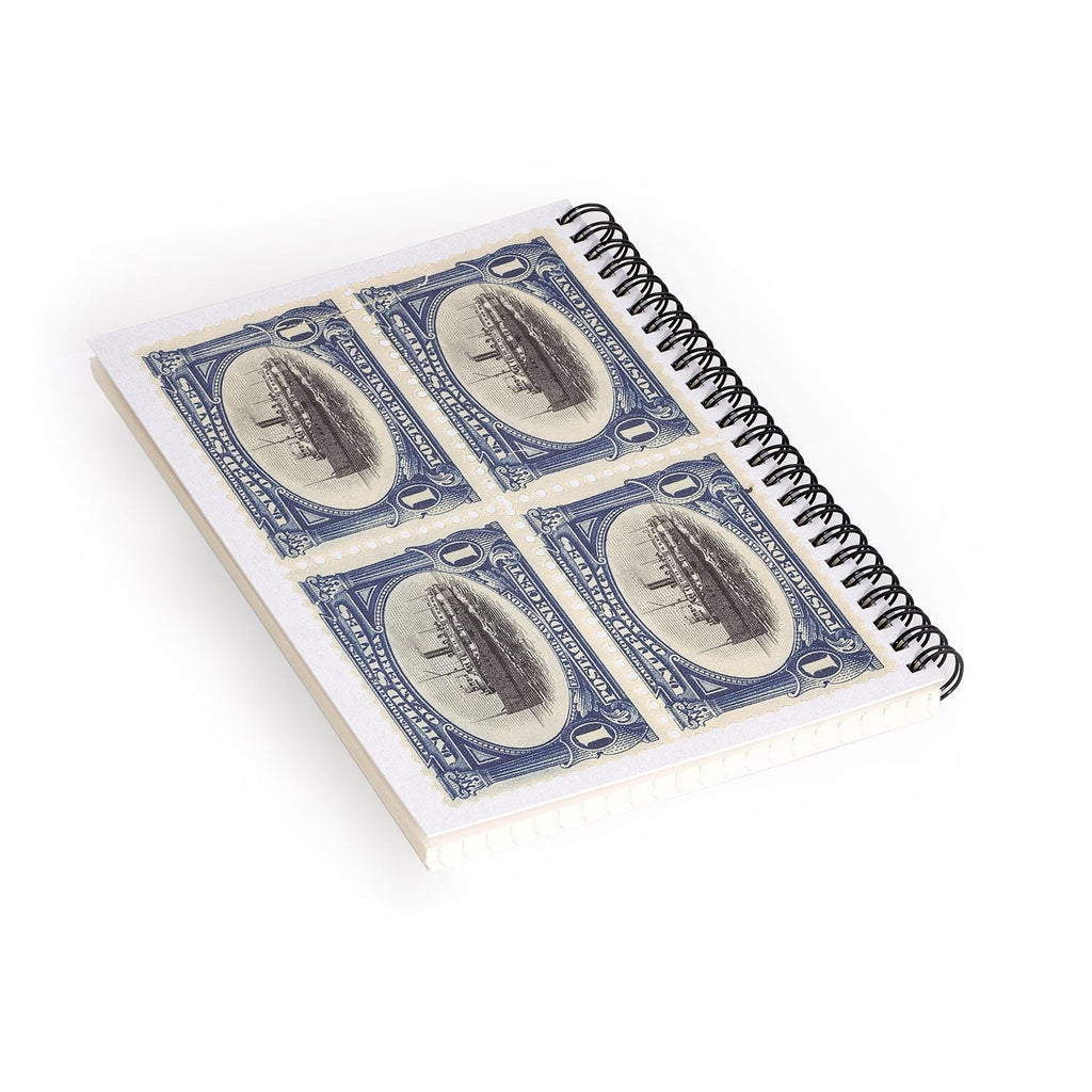 DENY Designs 1901 1c Fast Lake Navigation Stamps Spiral Notebook