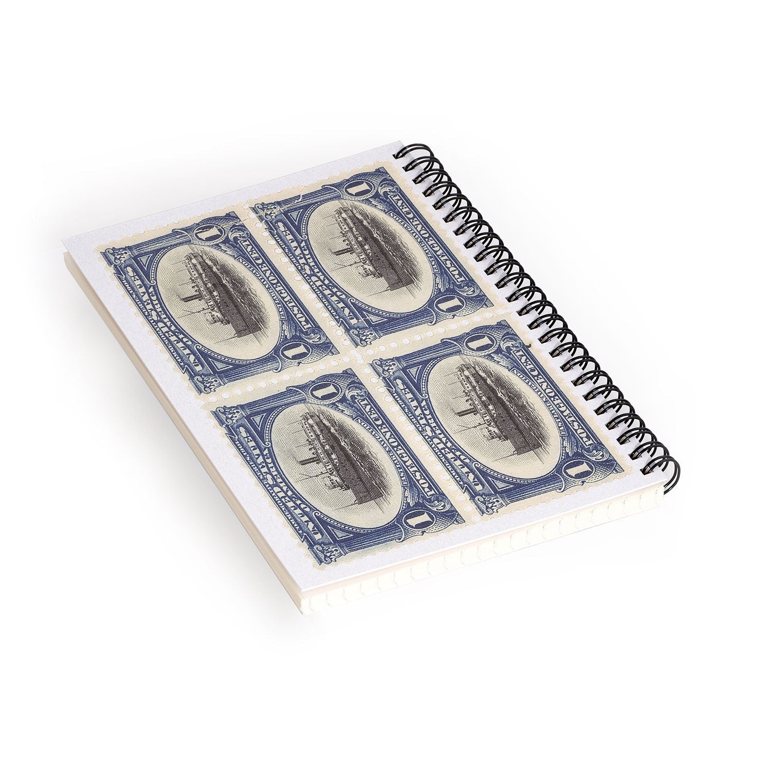 DENY Designs 1901 1c Fast Lake Navigation Stamps Spiral Notebook
