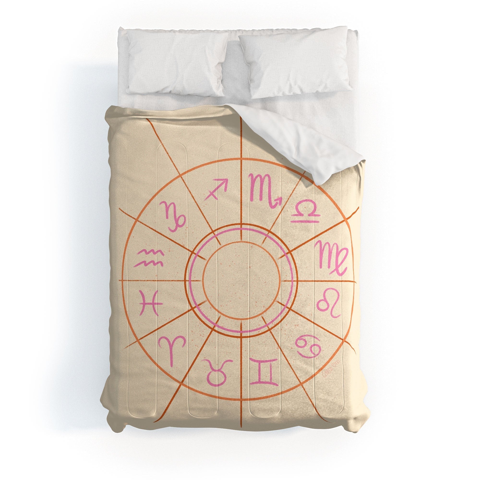 Little Om Zodiac Signs cream Comforter