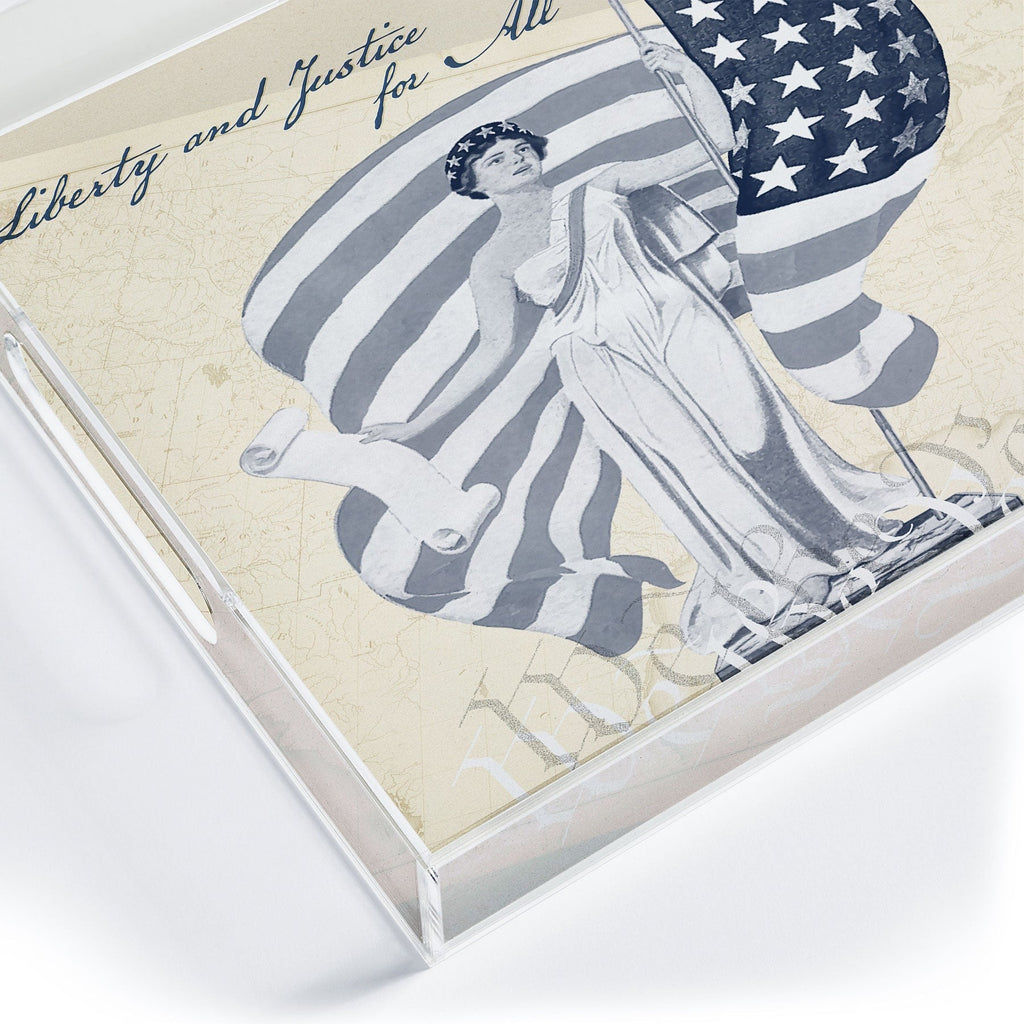 DENY Designs Liberty and Justice Woman Acrylic Tray