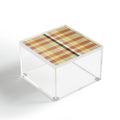 Marta Barragan Camarasa Retro Picnic Plaid Warm Tones Acrylic Box