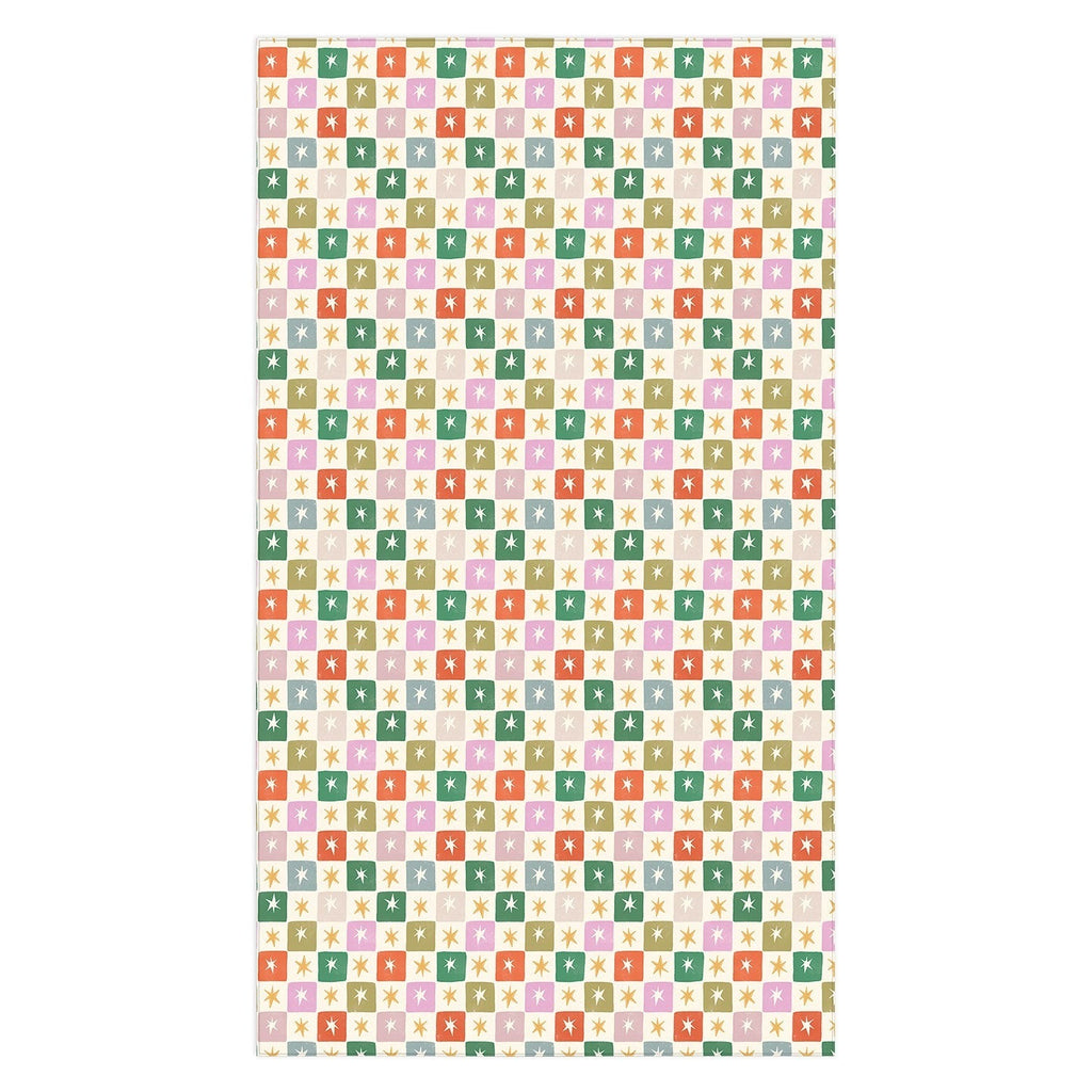 LouBruzzoni Retro Star Block Pattern Tablecloth