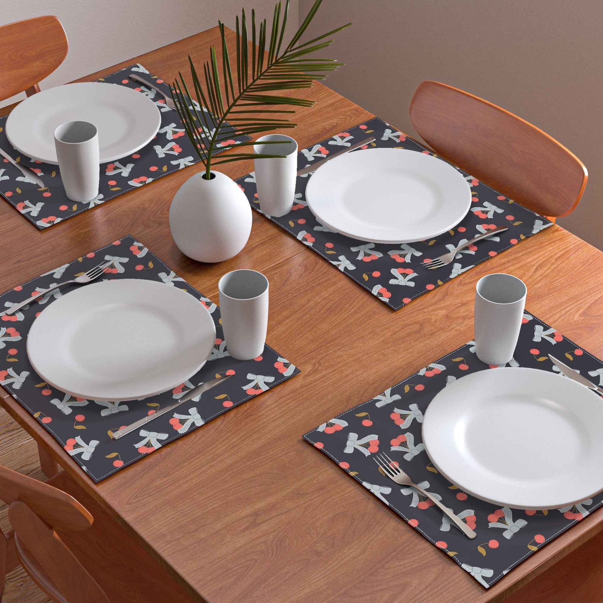 Jennifer Labre Cherries and Bows Placemat