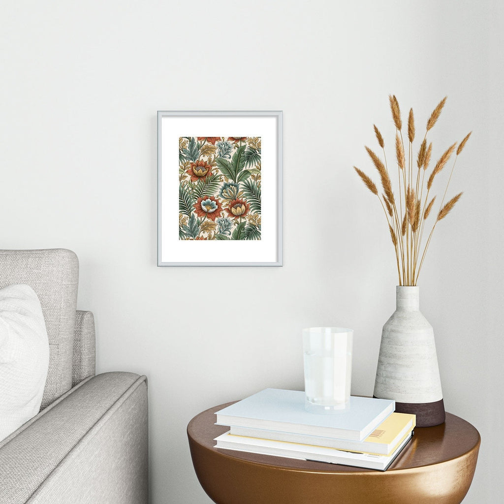Marta Barragan Camarasa Retro Jungle Garden Metal Framed Art Print
