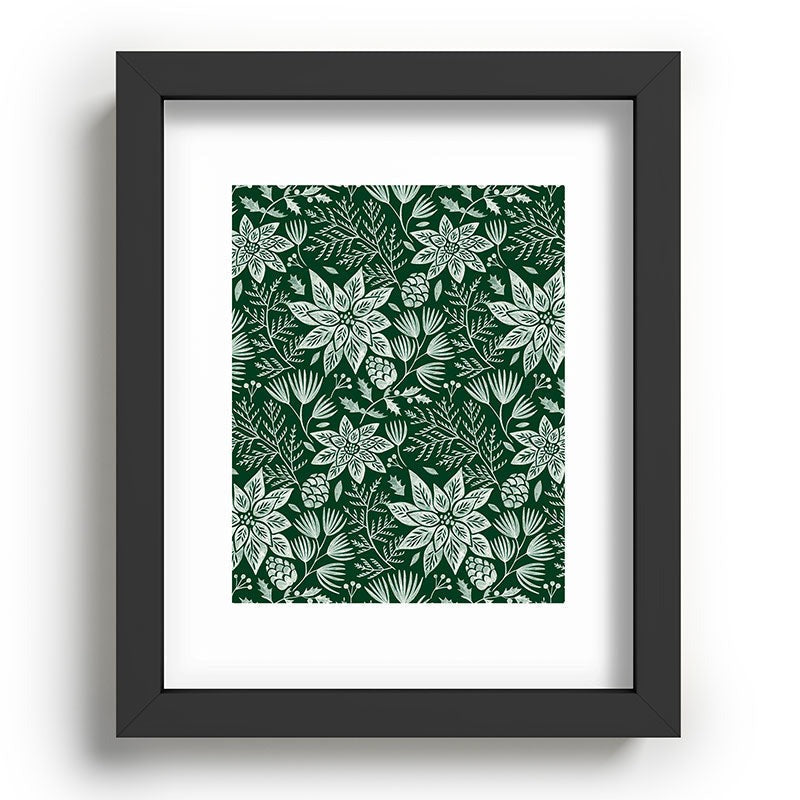 Pimlada Phuapradit Christmas Poinsettia Recessed Framing Rectangle
