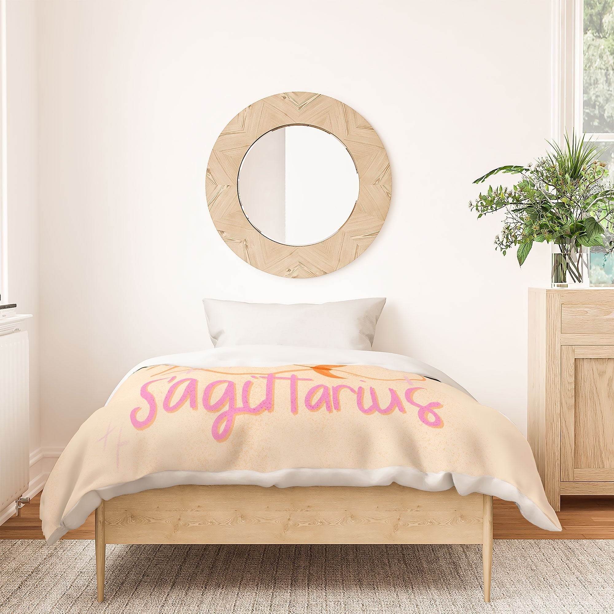 Little Om Zodiac Sign Sagittarius Duvet Cover