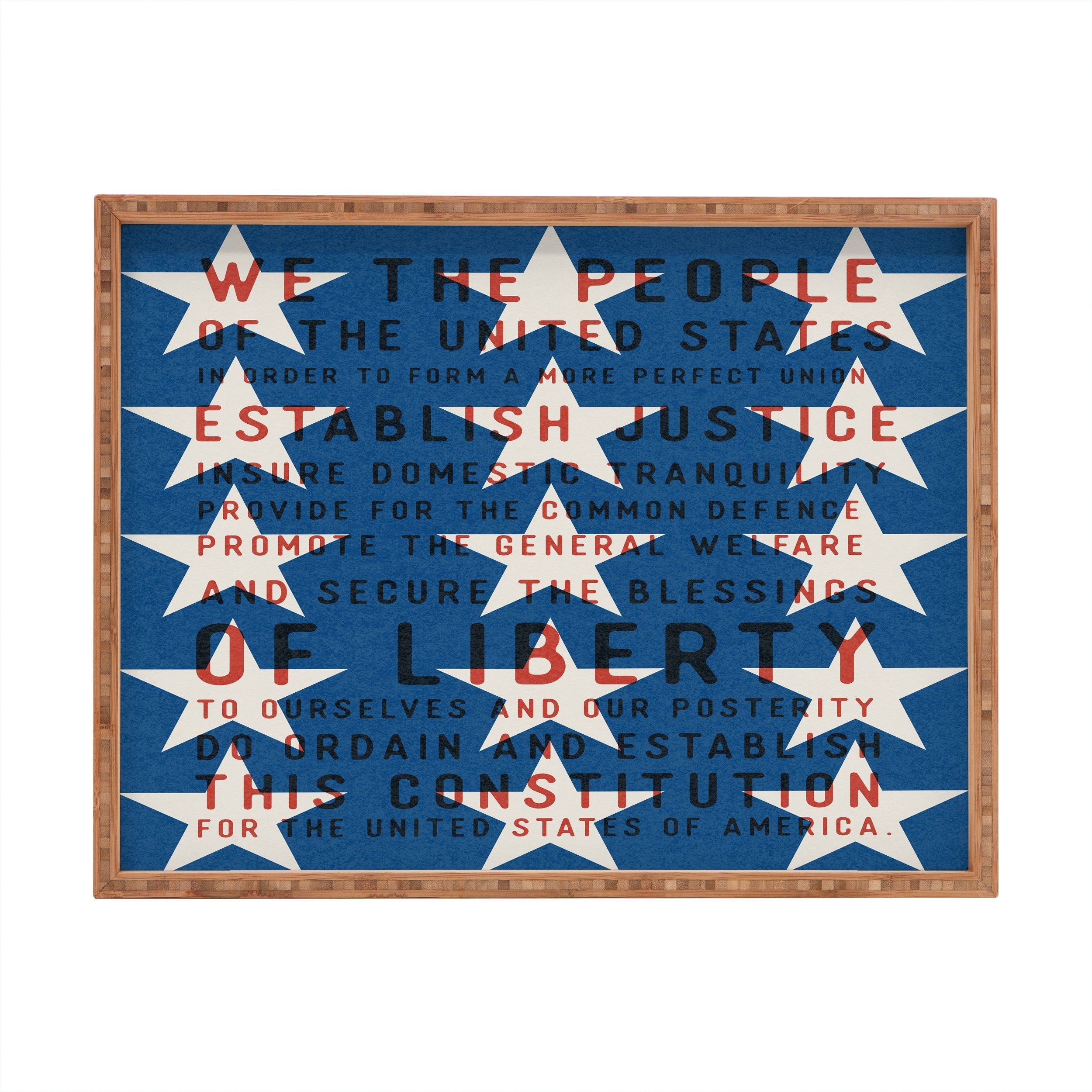 DENY Designs Starred Preamble Rectangular Tray