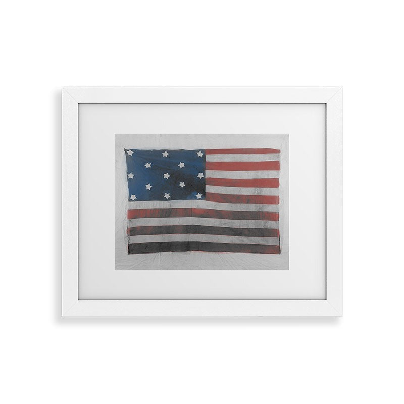 DENY Designs Flag Attributed to Elizabeth Schuyler Hamilton Framed Art Print