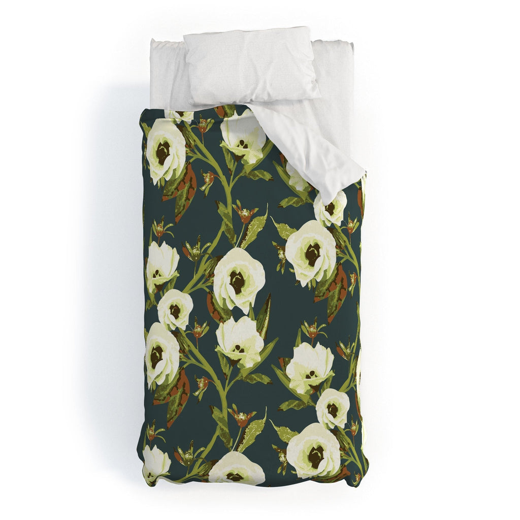 ThirtyOne Illustrations Circa in Olive Duvet Cover