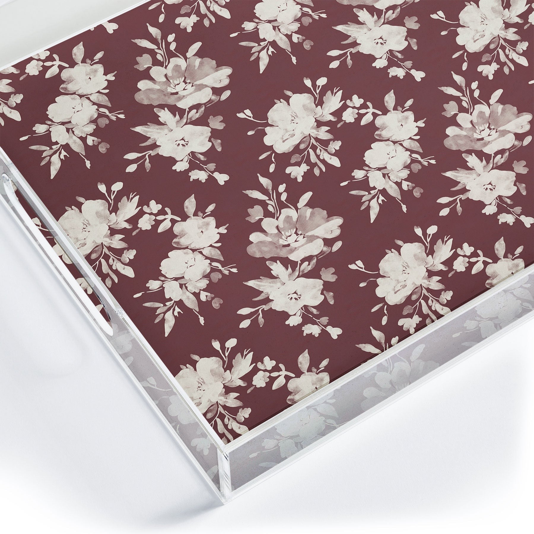 Marta Barragan Camarasa Antique Petal Romance Acrylic Tray