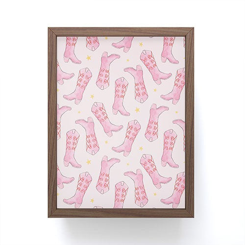 Love_Ryming Stars and Boots Framed Mini Art Print