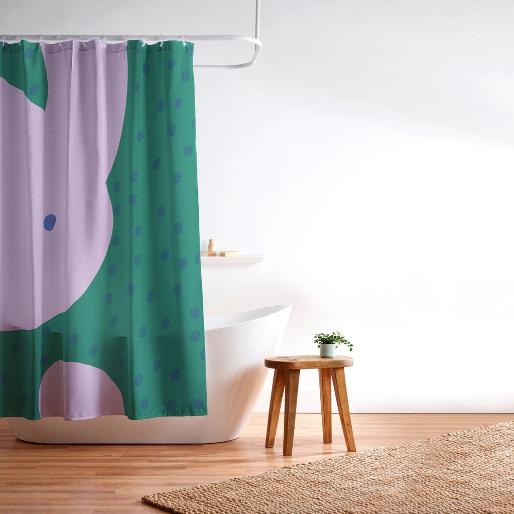 Camilla Foss Pebbles and Rabbit Shower Curtain