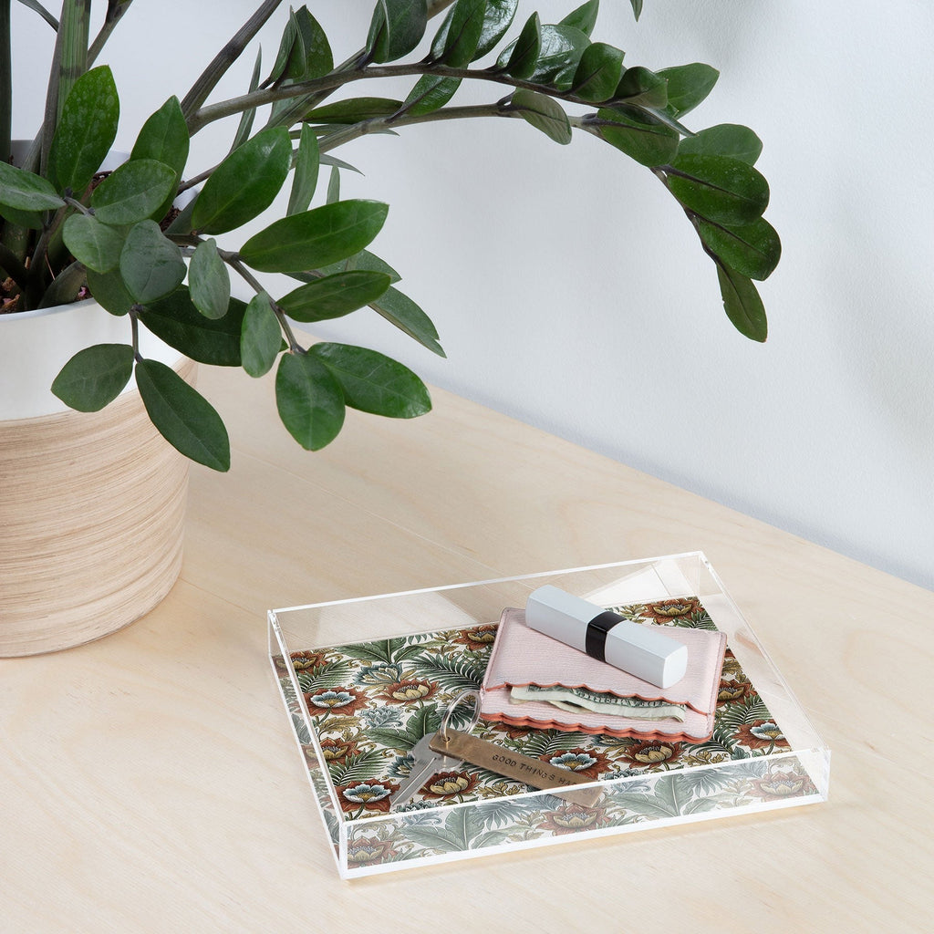 Marta Barragan Camarasa Retro Jungle Garden Acrylic Tray