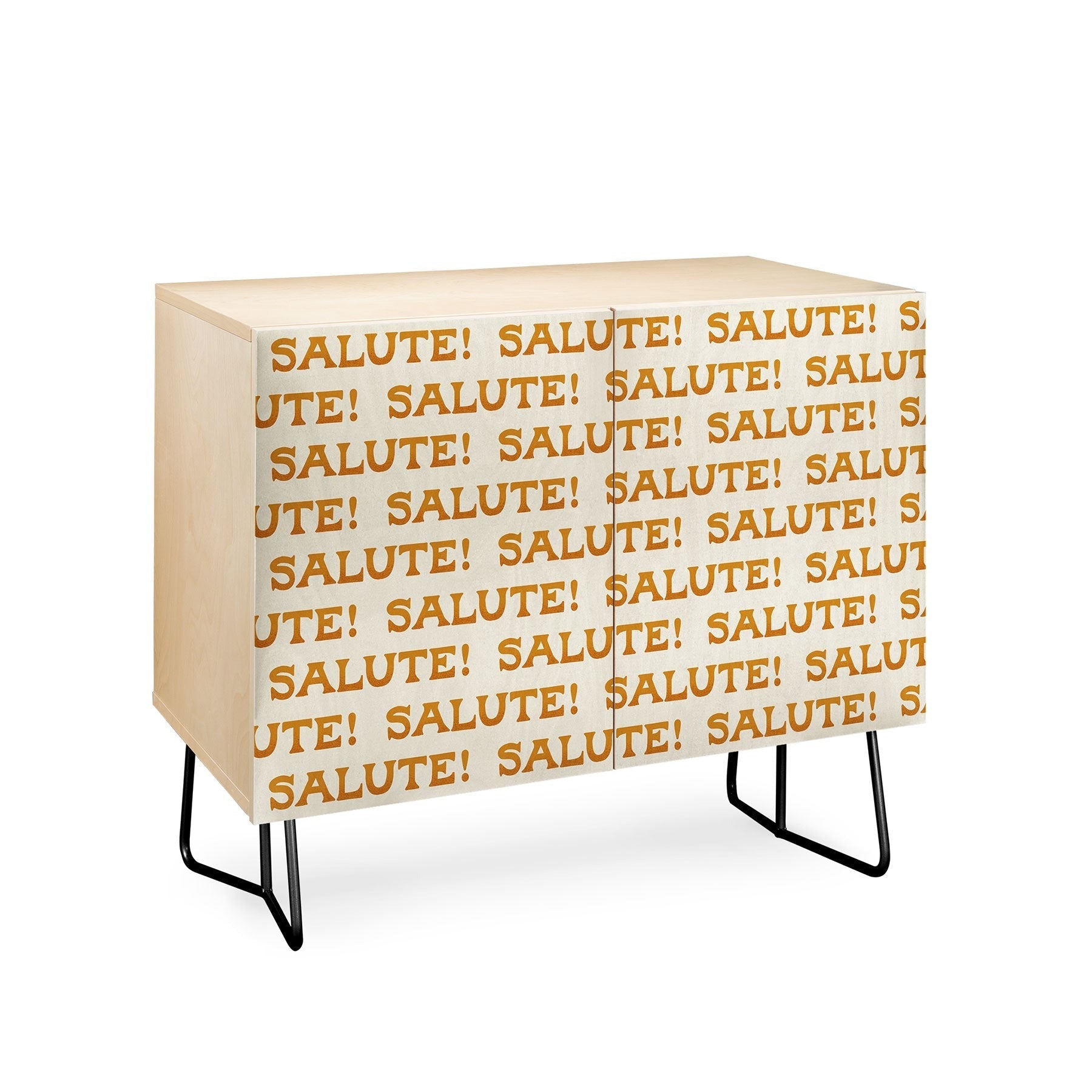 Jessica Molina Salute Gold Pattern on Cream Credenza