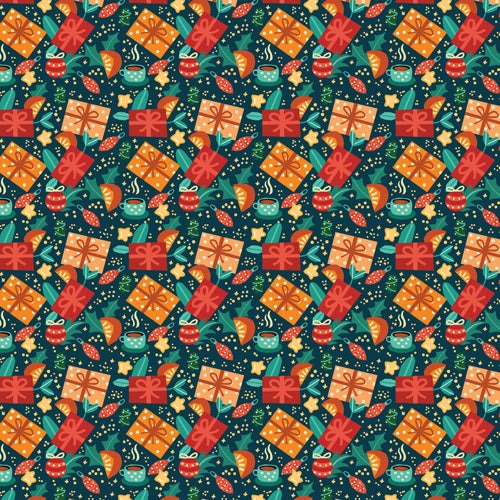 Valeria Frustaci Christmas pattern Shower Curtain