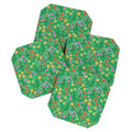 Pimlada Phuapradit Ditsy Spring Floral Green Coaster Set