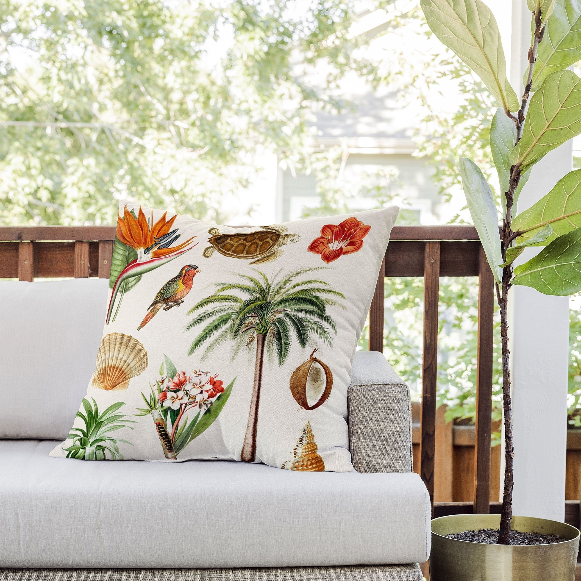 Gal Design Hawaii Collection Outdoor Throw Pillow