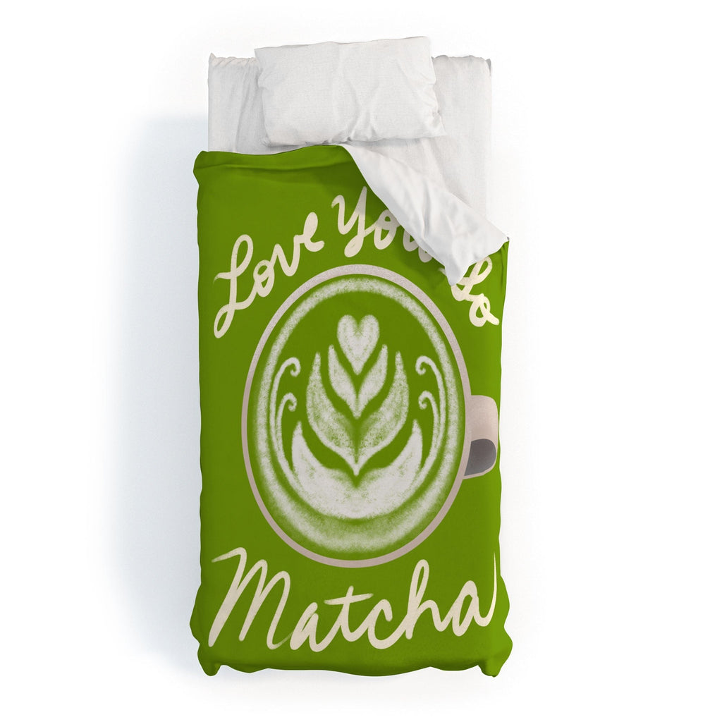 Design by Spark Love You So Matcha Duvet Cover