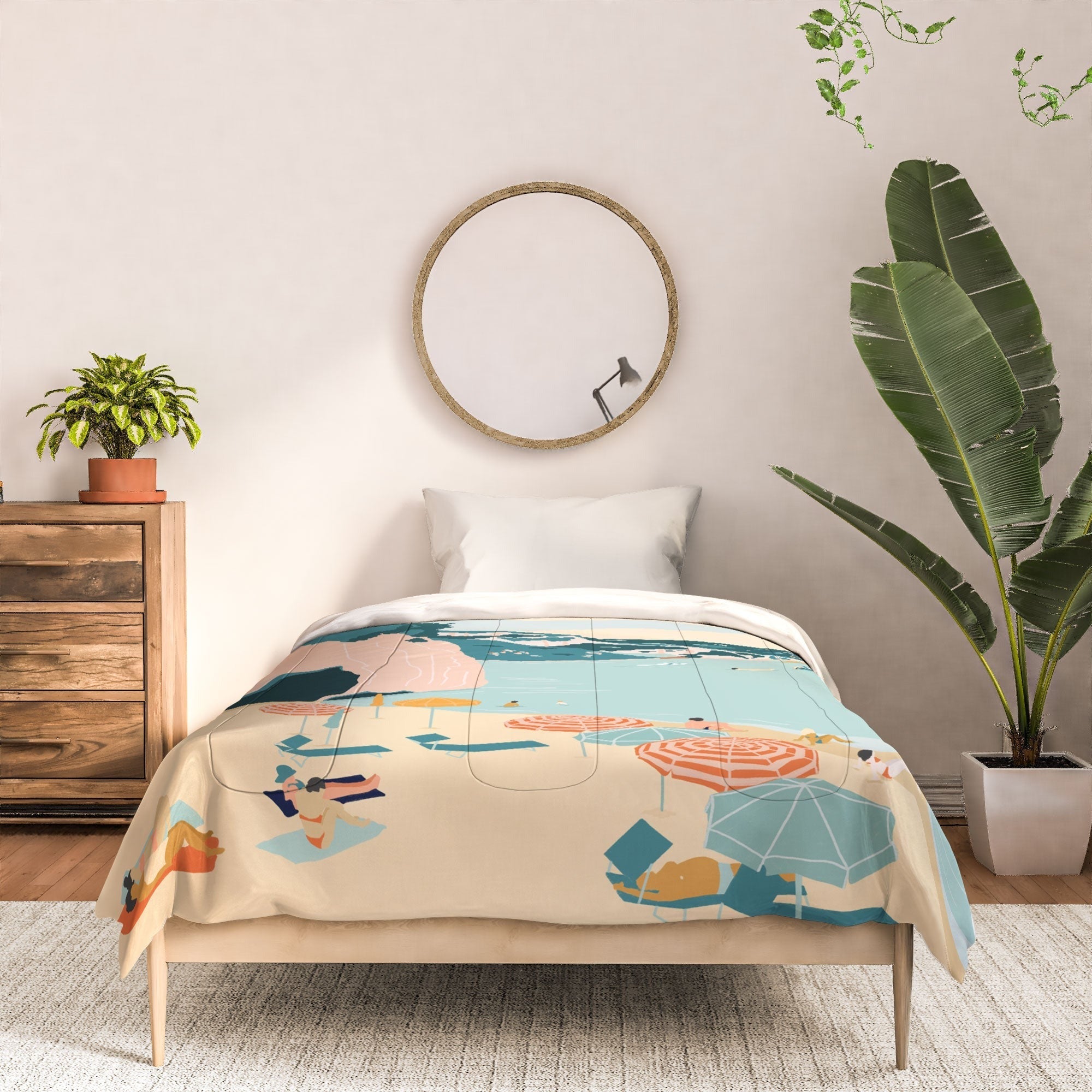 Valeria Frustaci Beach of Positano in Italy Comforter