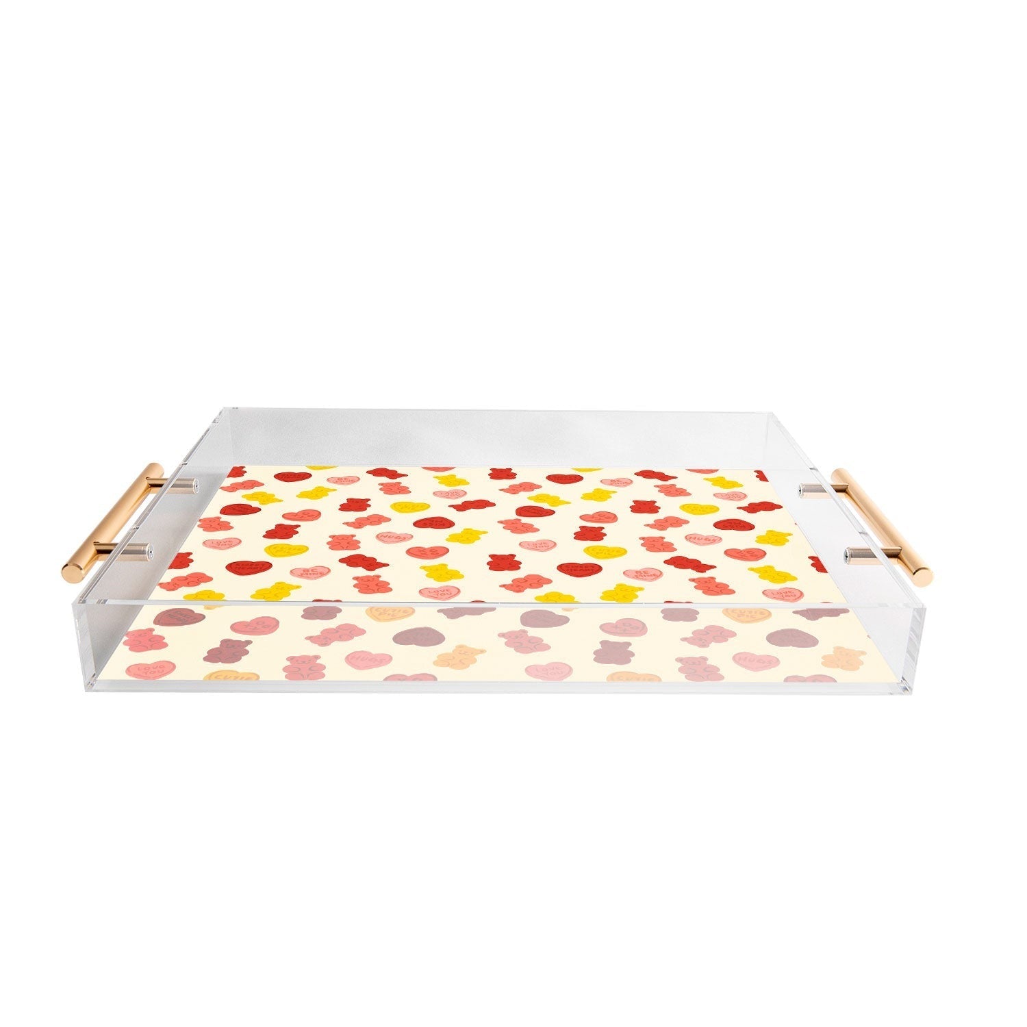 Design by Spark Gummy Bears and Candy Hearts Valentines Acrylic Tray